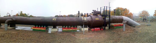 Pipe support replacement on HP gas pipework